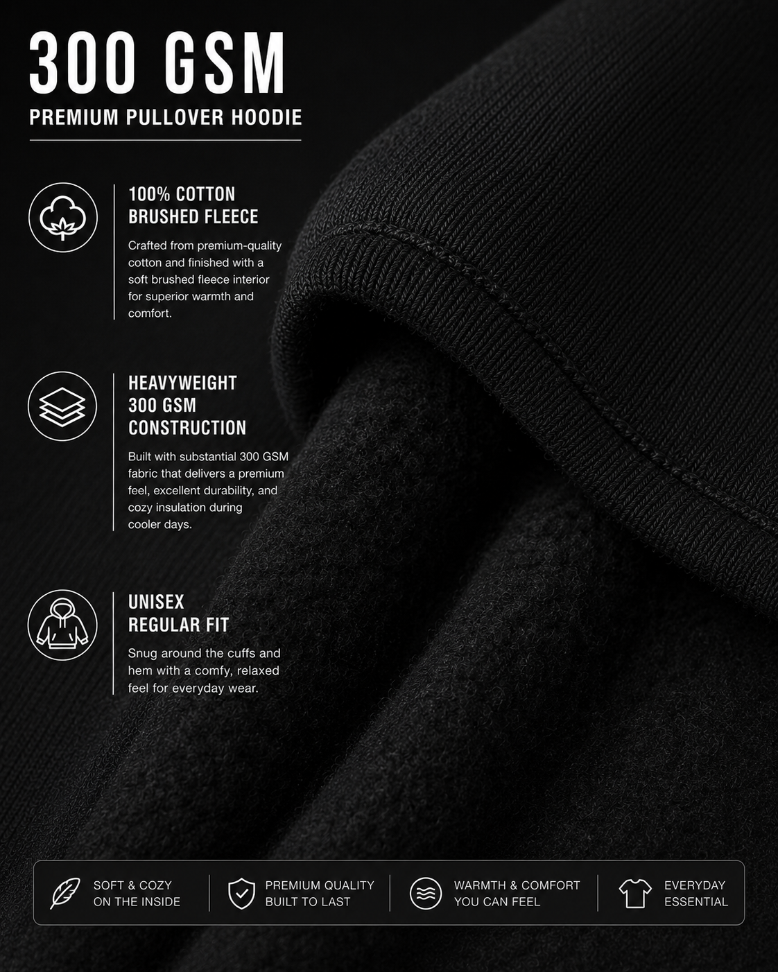 Captured Chaos: Cinematic Photography Edition | Premium 300 GSM Cotton Fleece Hoodie