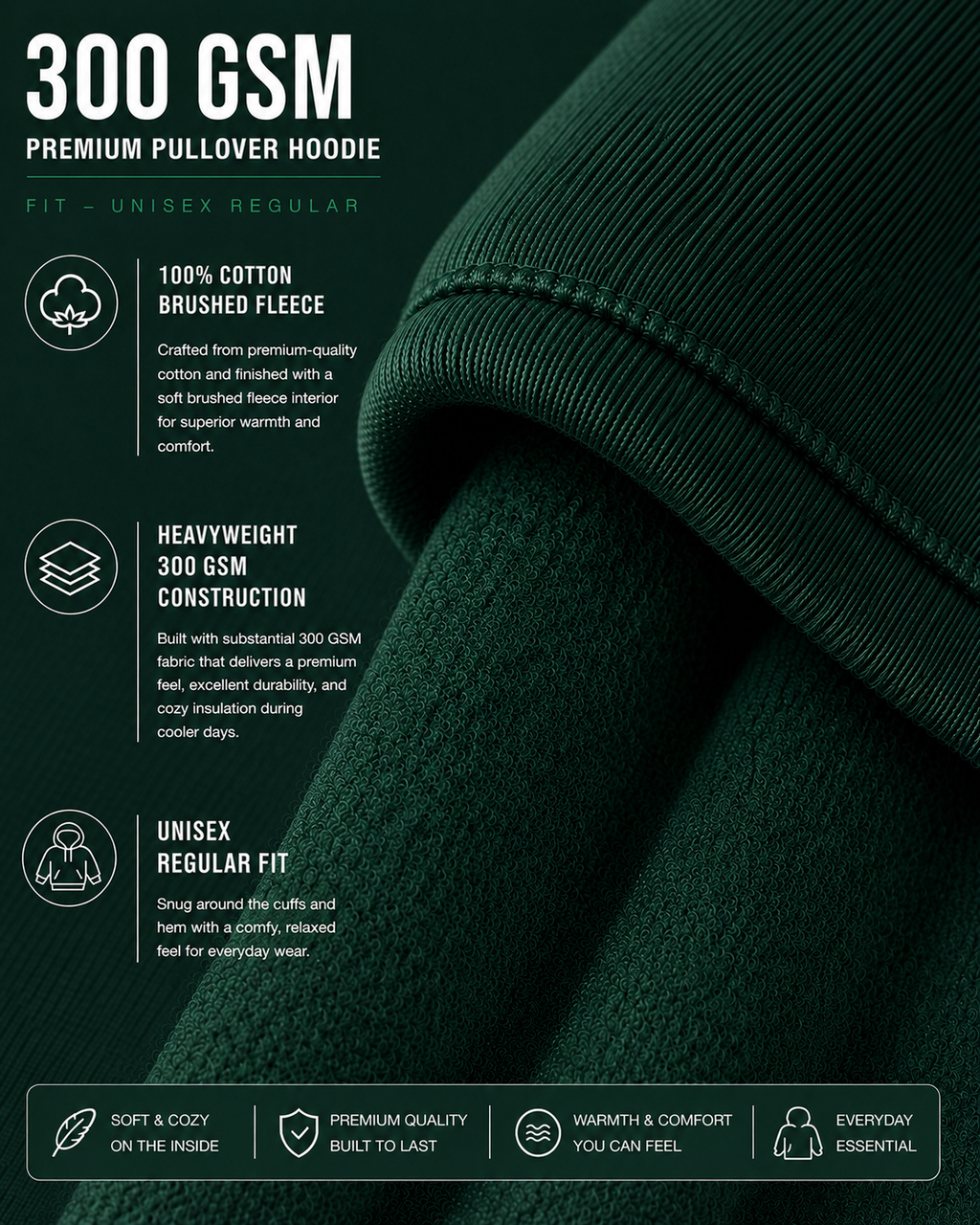 Thoughts Ain't Cheap: Vibrant Typography Edition | Premium 300 GSM Cotton Fleece Hoodie