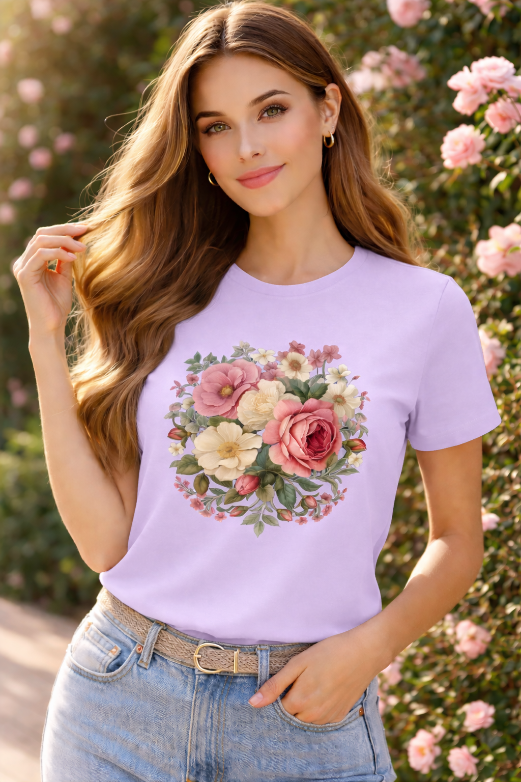 Floral Majesty: Heritage Bloom Edition | 100% Luxury Supima Cotton T-Shirt