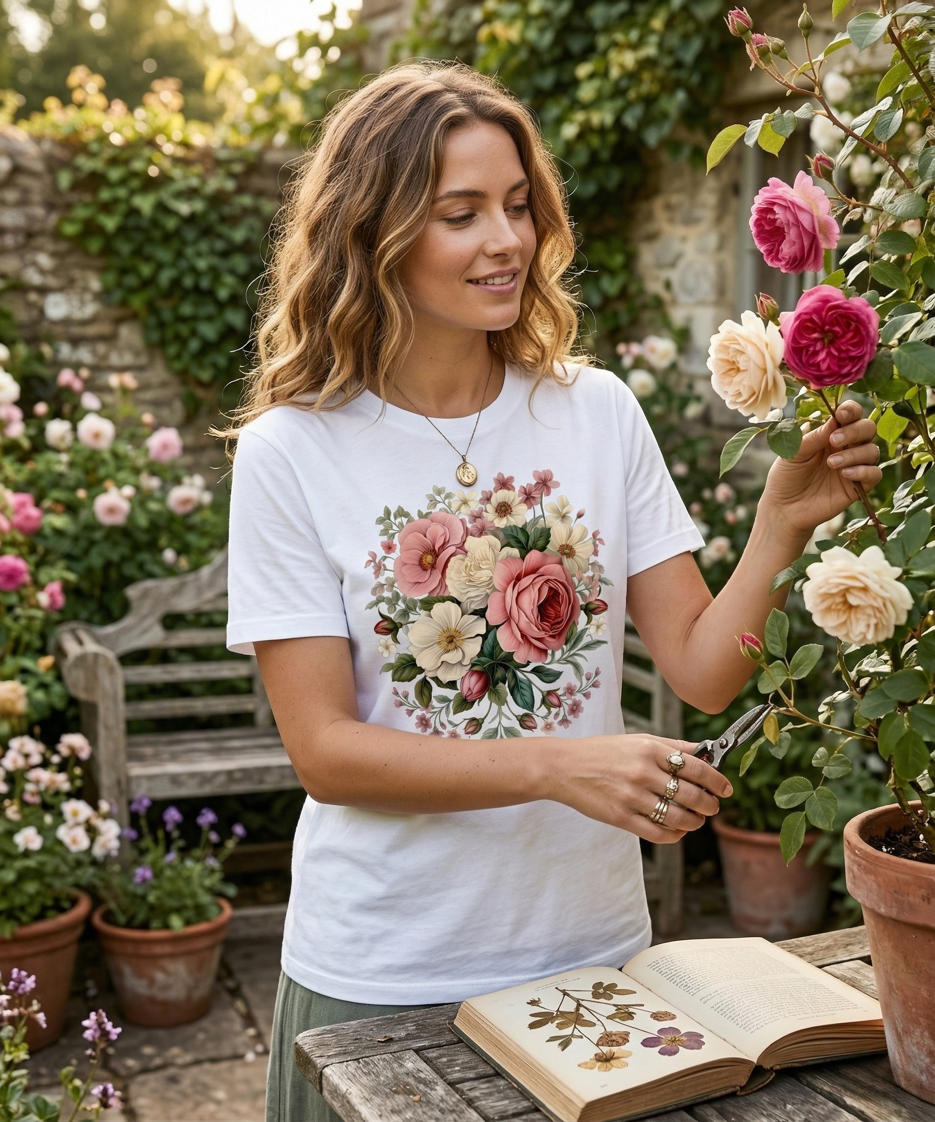 Floral Majesty: Heritage Bloom Edition | 100% Luxury Supima Cotton T-Shirt