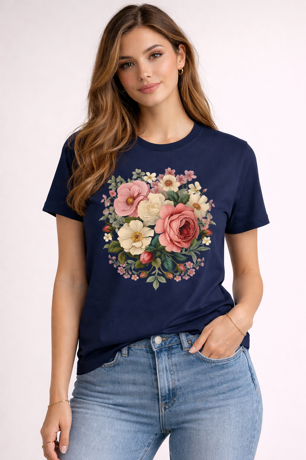 Floral Majesty: Heritage Bloom Edition | 100% Luxury Supima Cotton T-Shirt