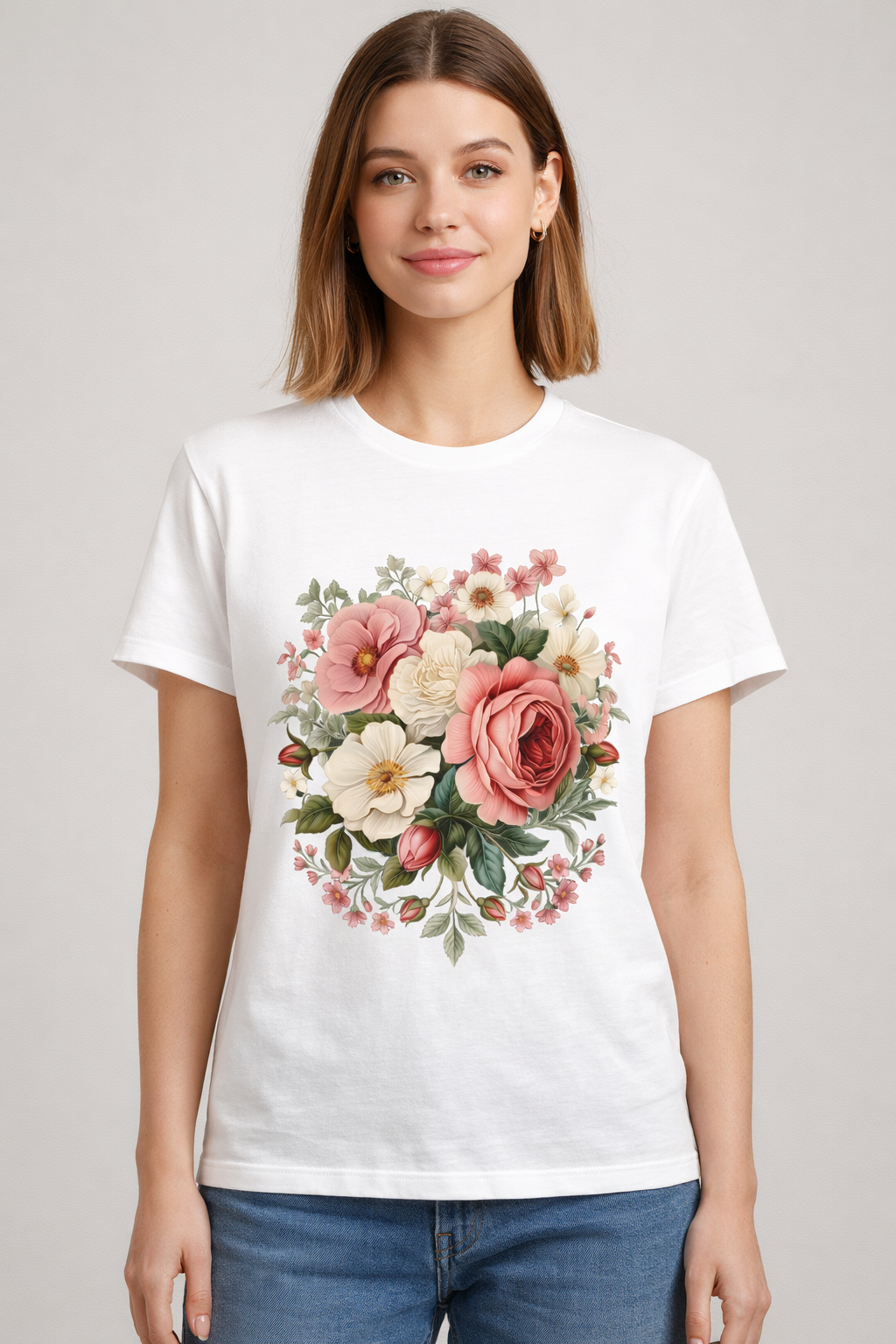 Floral Majesty: Heritage Bloom Edition | 100% Luxury Supima Cotton T-Shirt