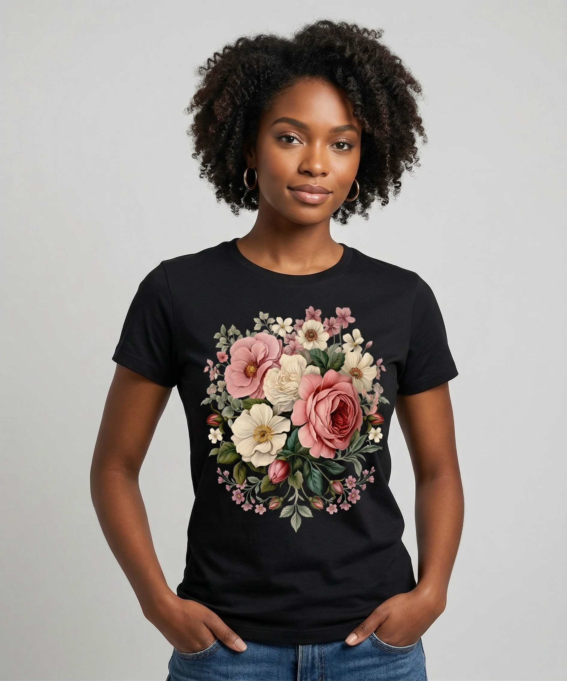 Floral Majesty: Heritage Bloom Edition | 100% Luxury Supima Cotton T-Shirt