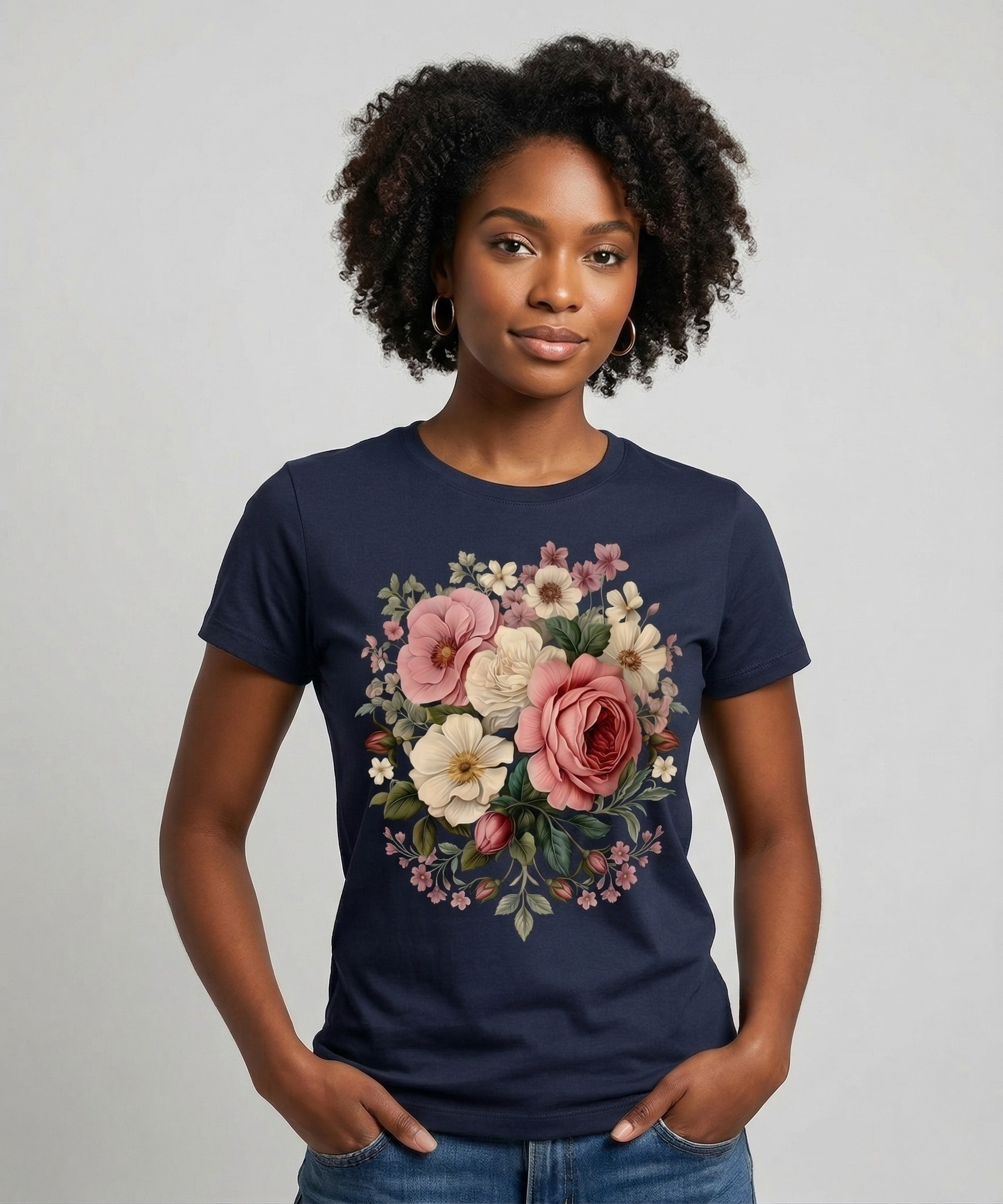 Floral Majesty: Heritage Bloom Edition | 100% Luxury Supima Cotton T-Shirt
