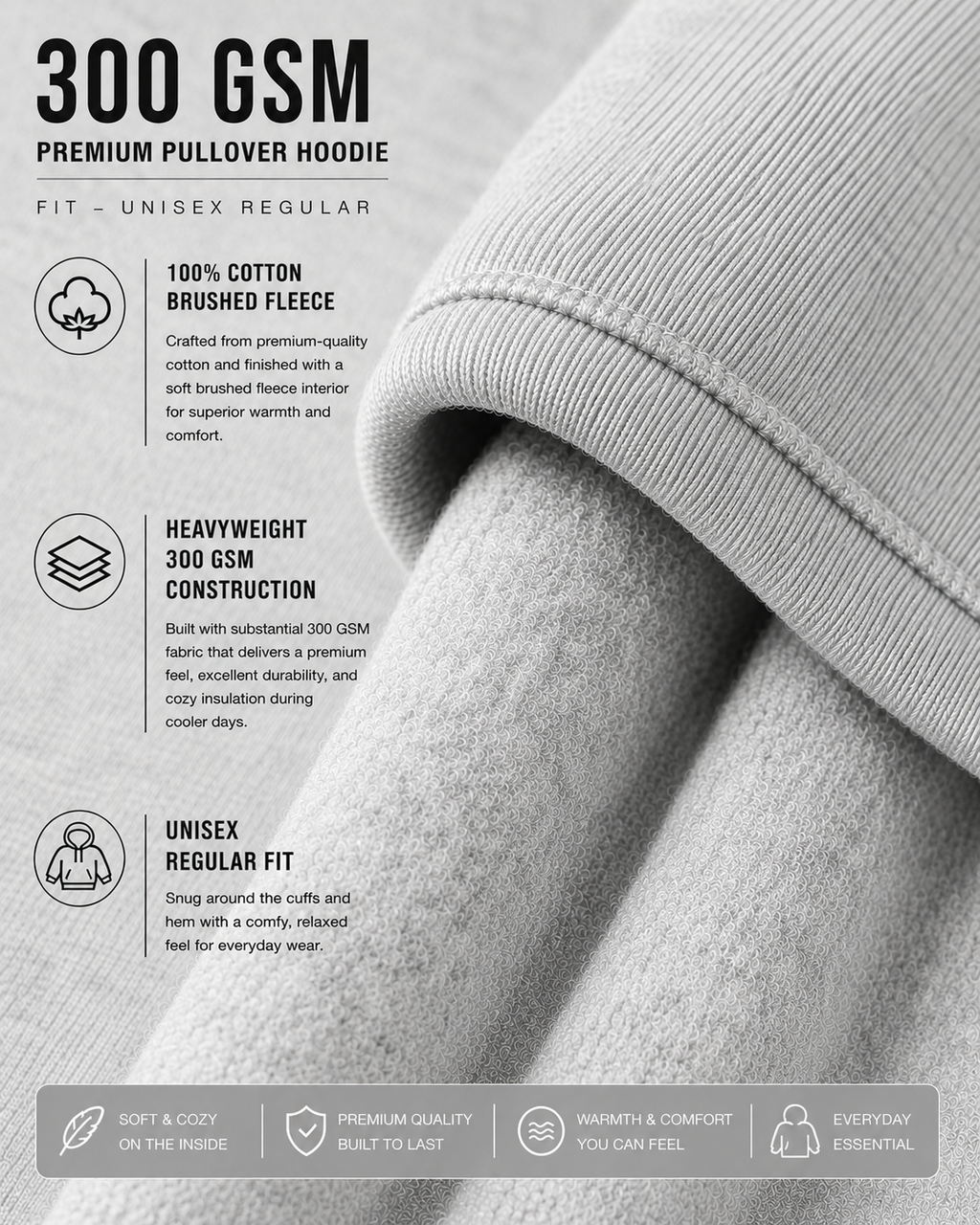 Eternal Blossom: Geometric Floral Edition | Premium 300 GSM Cotton Fleece Hoodie