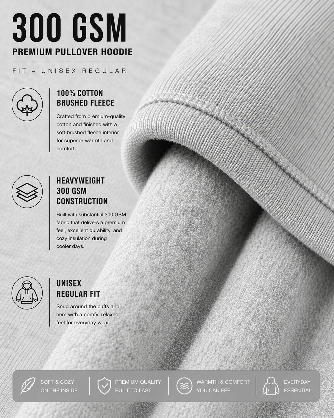 Eternal Blossom: Geometric Floral Edition | Premium 300 GSM Cotton Fleece Hoodie