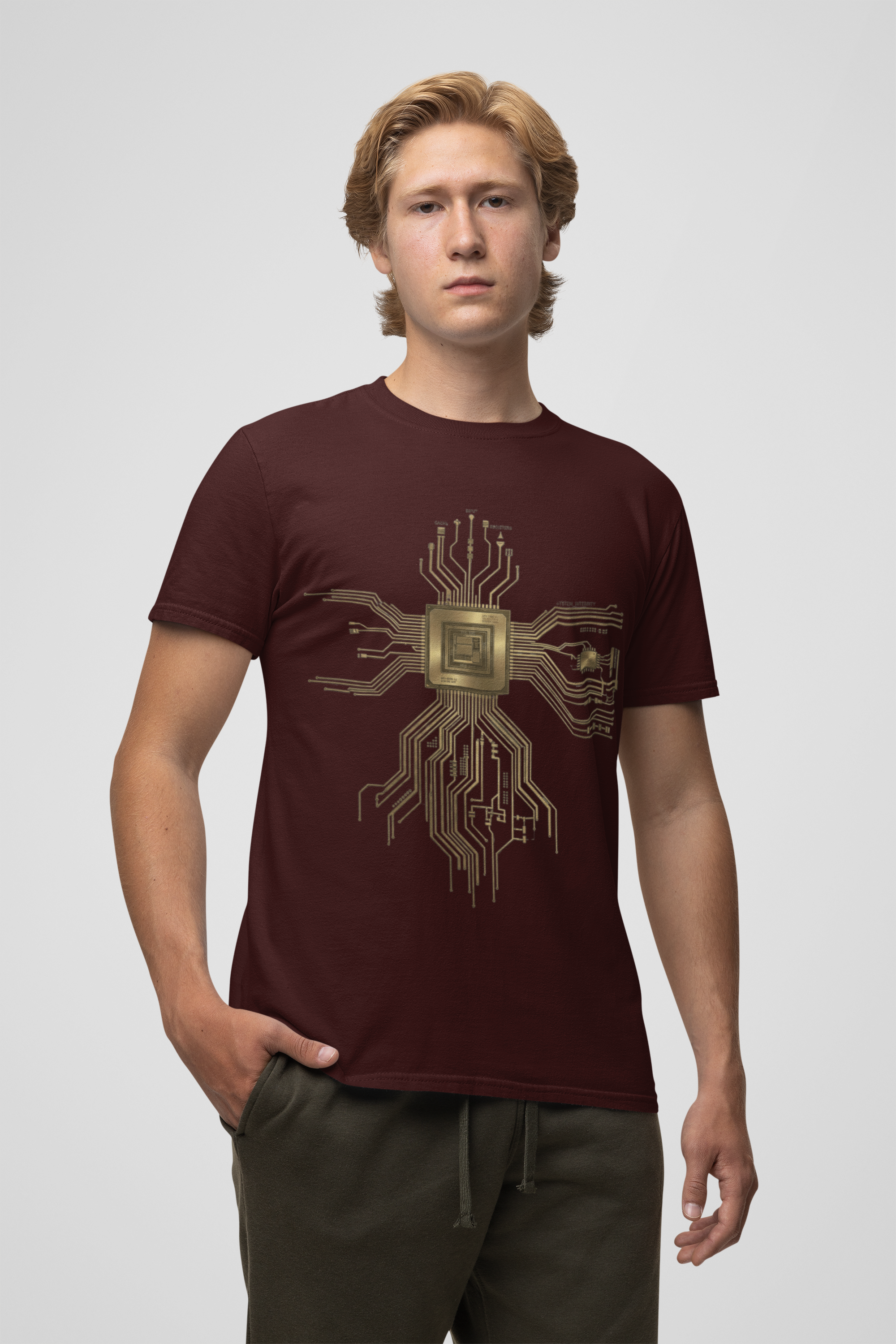 Digital Dynasty: The Golden Circuit Edition | 100% Luxury Supima Cotton T-Shirt