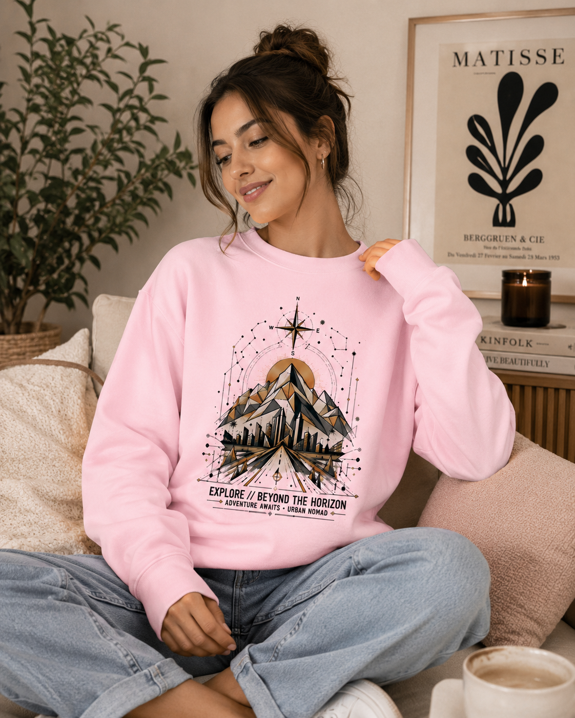 Beyond the Horizon: Urban Nomad Edition | Premium 400 GSM Oversized Sweatshirt