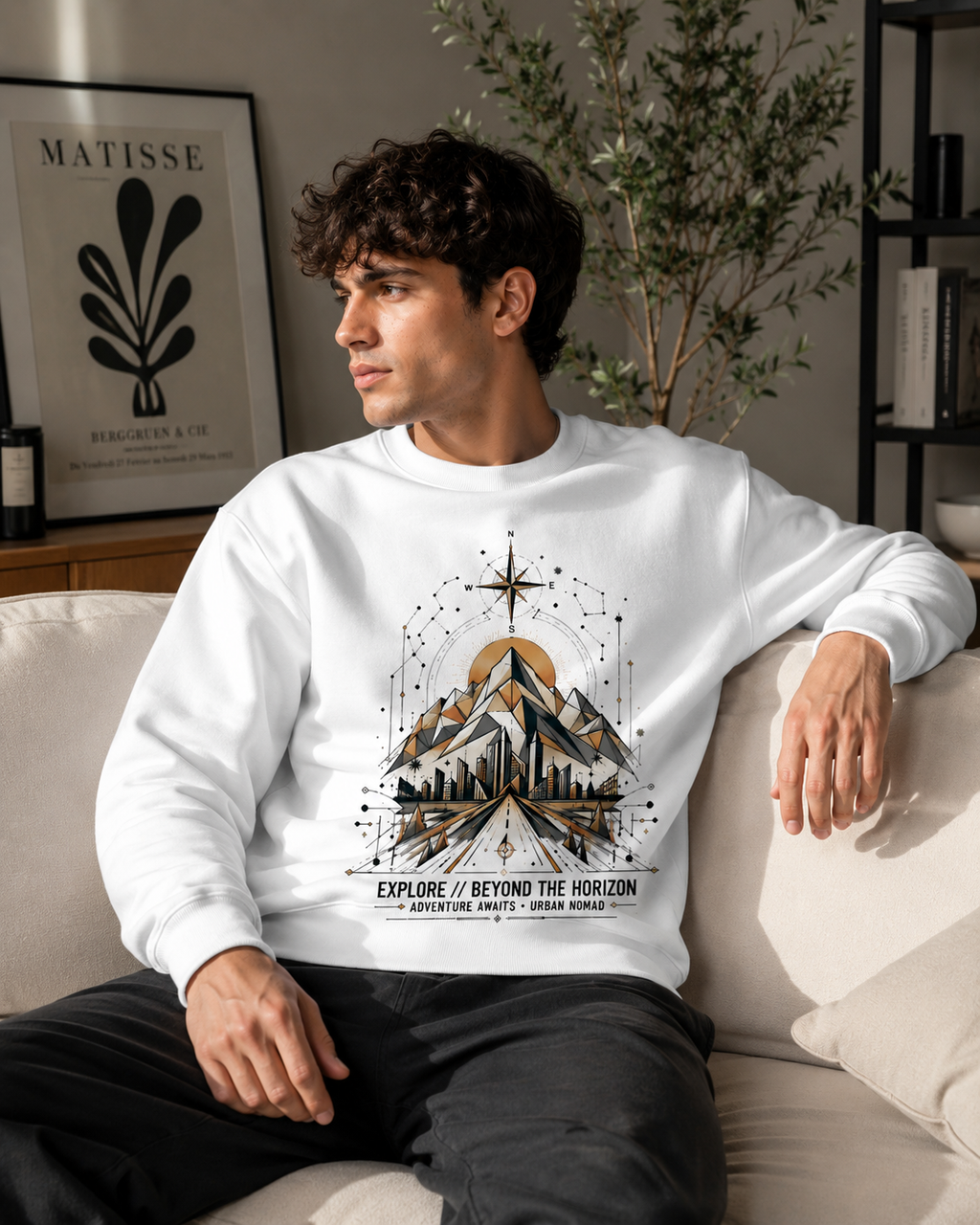 Beyond the Horizon: Urban Nomad Edition | Premium 400 GSM Oversized Sweatshirt