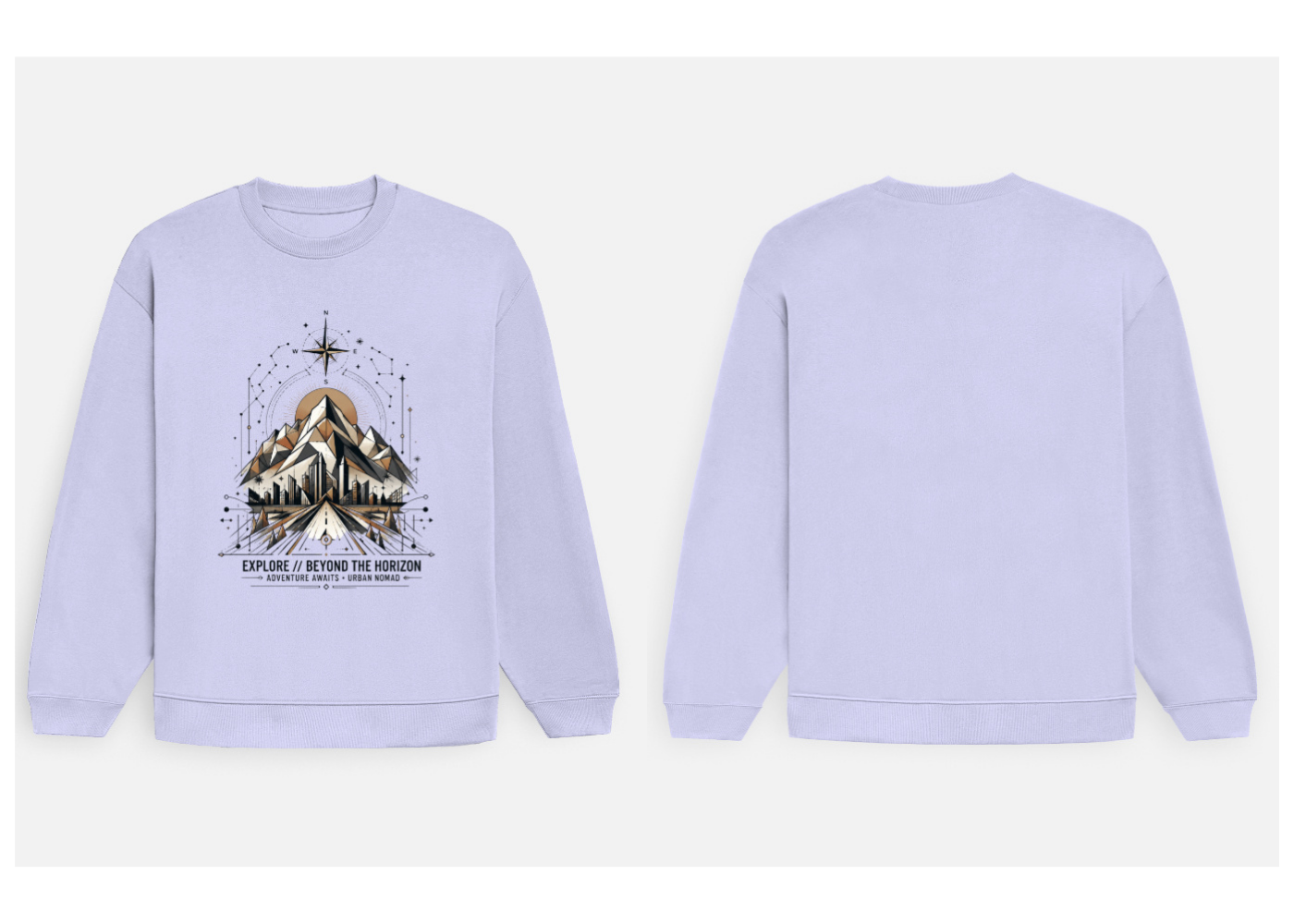 Beyond the Horizon: Urban Nomad Edition | Premium 400 GSM Oversized Sweatshirt