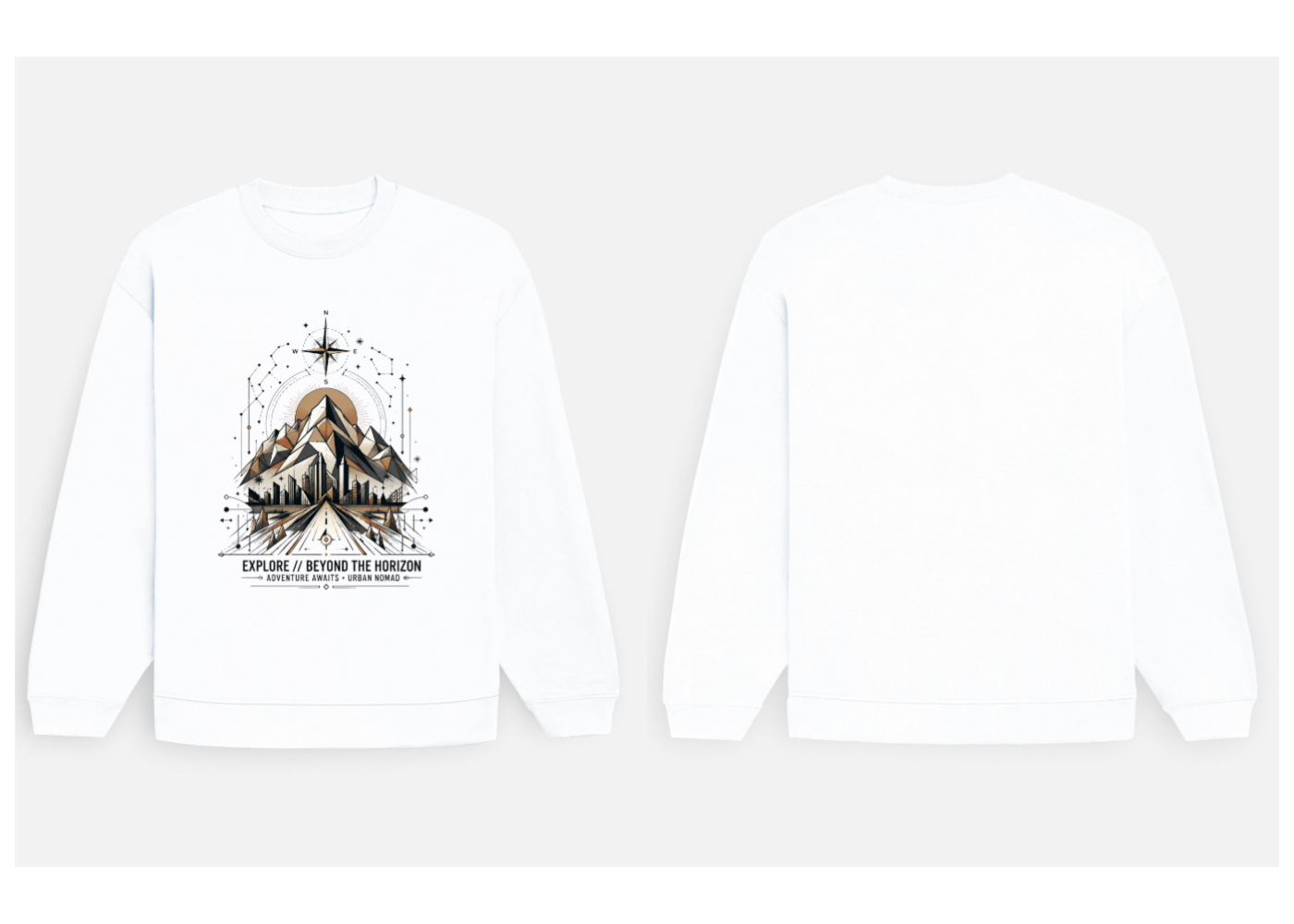 Beyond the Horizon: Urban Nomad Edition | Premium 400 GSM Oversized Sweatshirt
