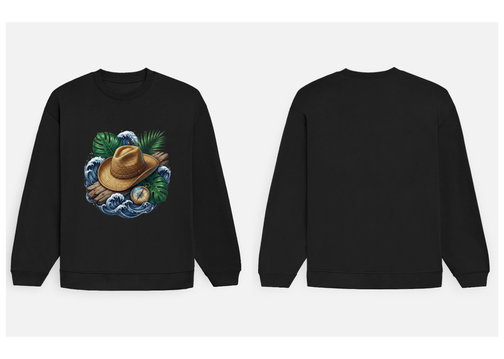 The Coastal Wanderer: Ocean Drift Edition | Premium 400 GSM Oversized Sweatshirt