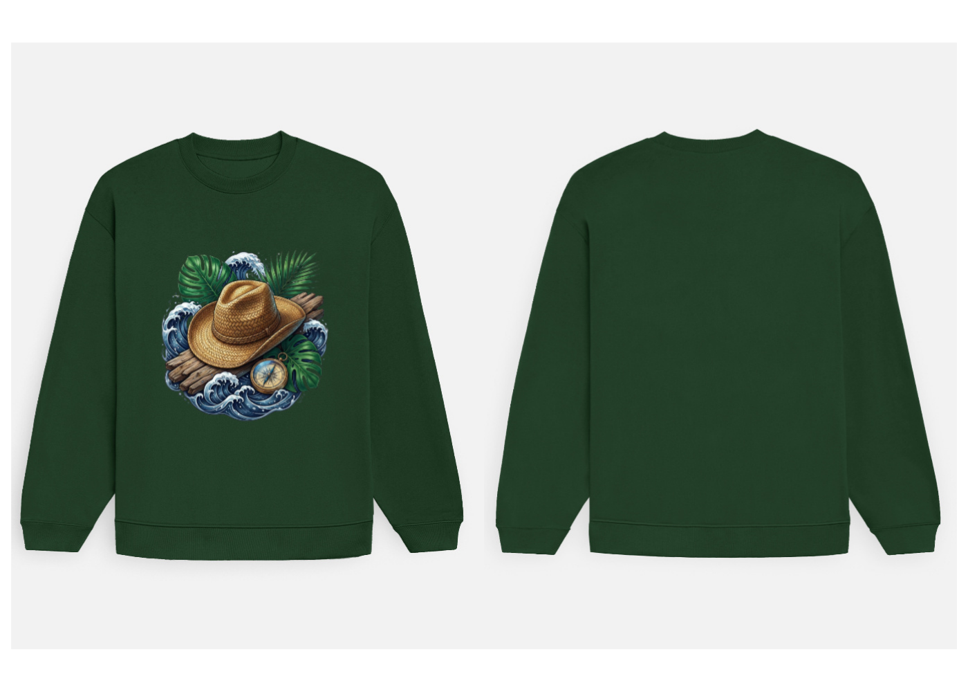 The Coastal Wanderer: Ocean Drift Edition | Premium 400 GSM Oversized Sweatshirt