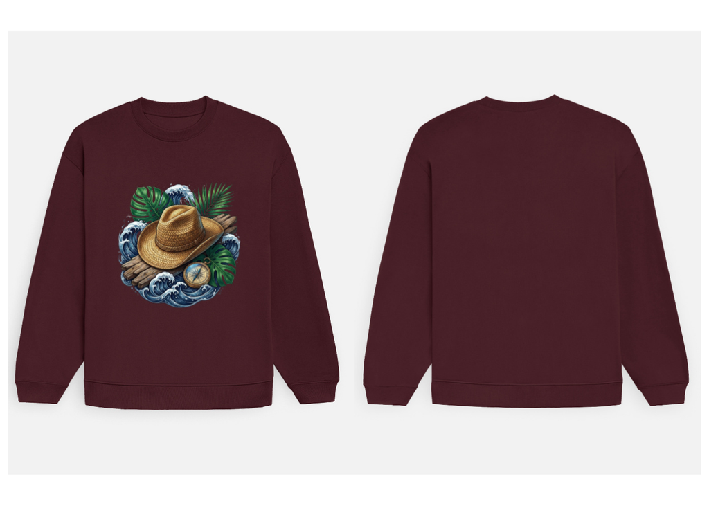 The Coastal Wanderer: Ocean Drift Edition | Premium 400 GSM Oversized Sweatshirt