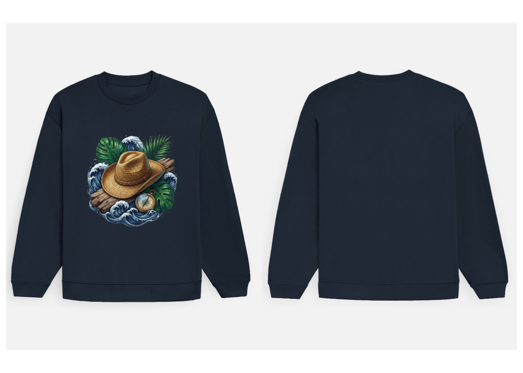 The Coastal Wanderer: Ocean Drift Edition | Premium 400 GSM Oversized Sweatshirt