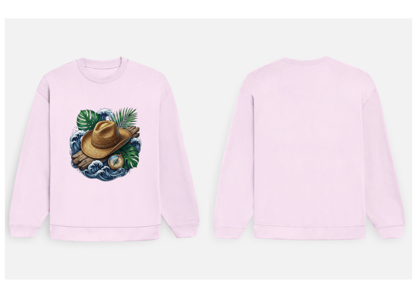 The Coastal Wanderer: Ocean Drift Edition | Premium 400 GSM Oversized Sweatshirt