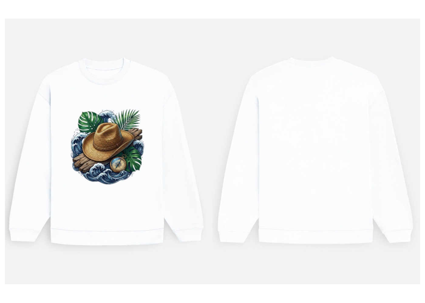 The Coastal Wanderer: Ocean Drift Edition | Premium 400 GSM Oversized Sweatshirt