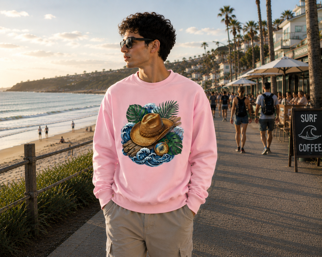 The Coastal Wanderer: Ocean Drift Edition | Premium 400 GSM Oversized Sweatshirt