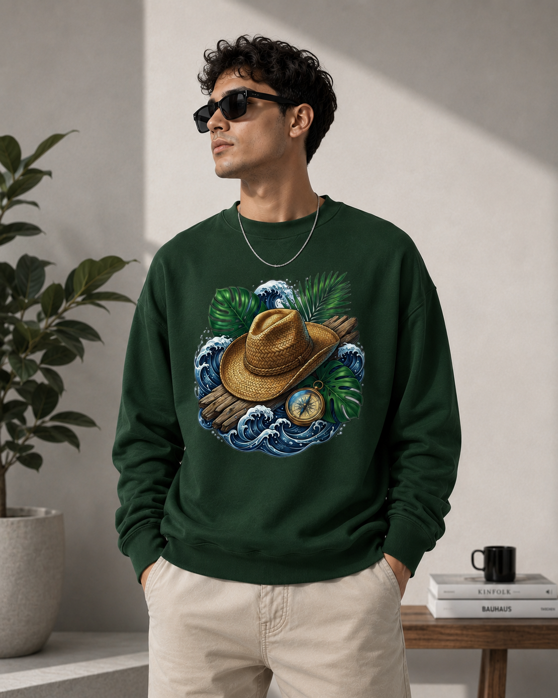 The Coastal Wanderer: Ocean Drift Edition | Premium 400 GSM Oversized Sweatshirt