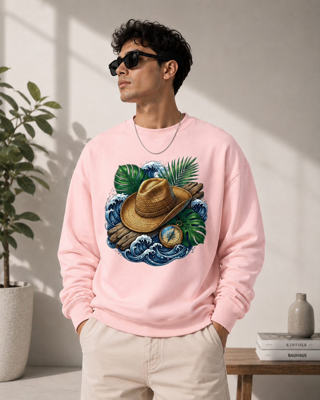 The Coastal Wanderer: Ocean Drift Edition | Premium 400 GSM Oversized Sweatshirt