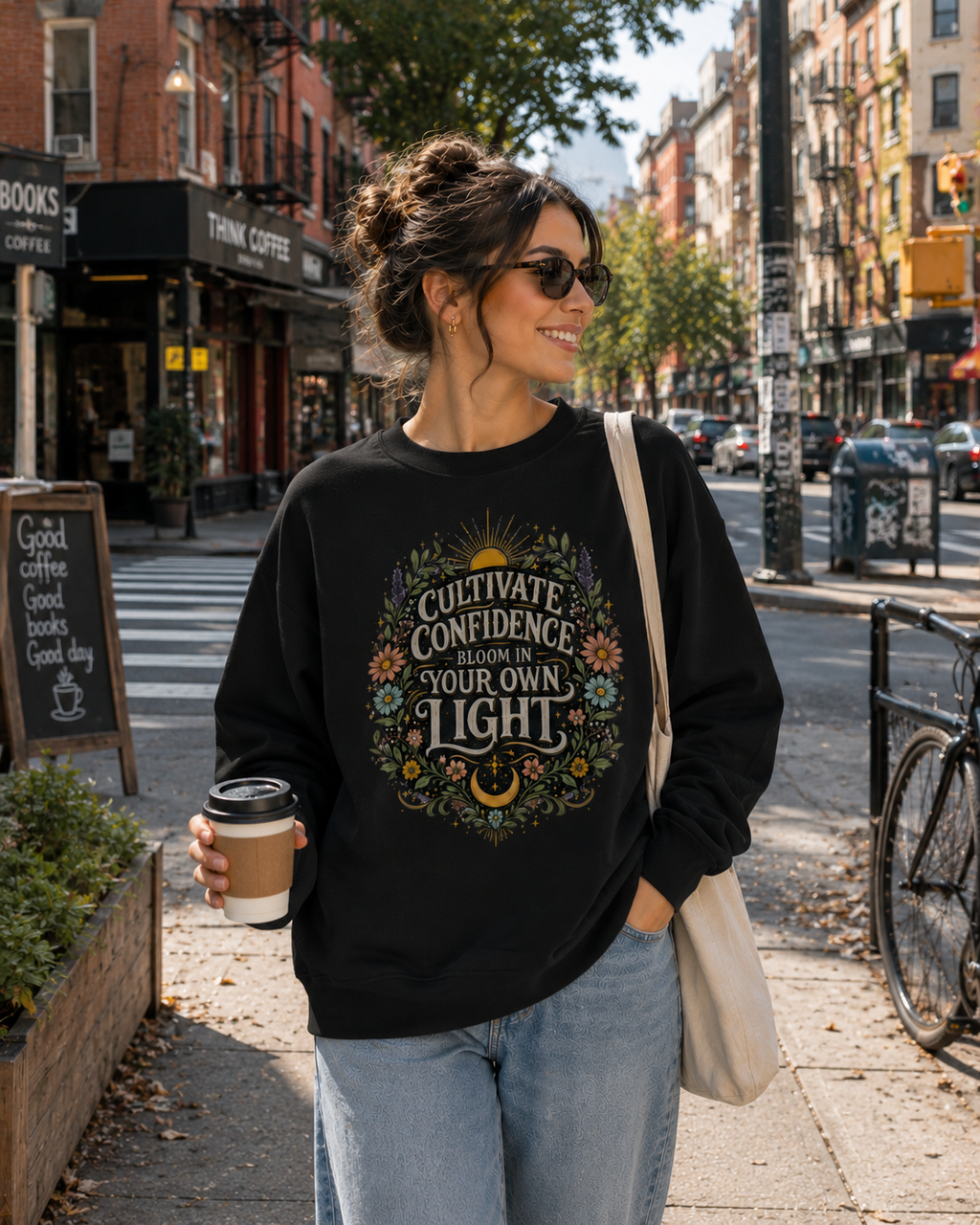 Cultivate Confidence: Botanical Radiance Edition | Premium 400 GSM Oversized Sweatshirt