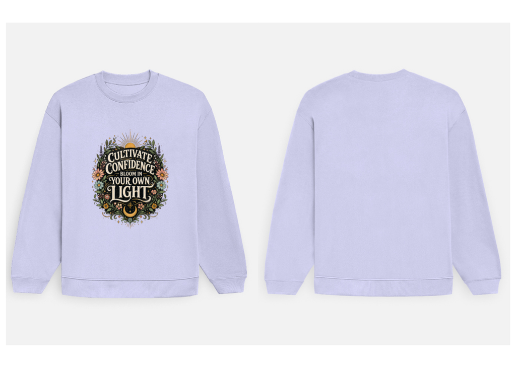 Cultivate Confidence: Botanical Radiance Edition | Premium 400 GSM Oversized Sweatshirt