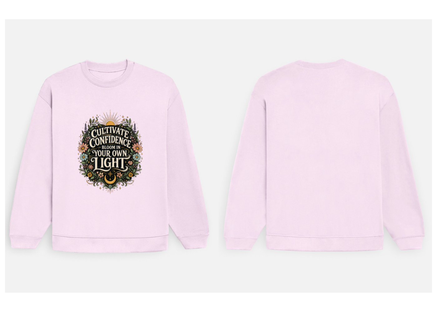 Cultivate Confidence: Botanical Radiance Edition | Premium 400 GSM Oversized Sweatshirt