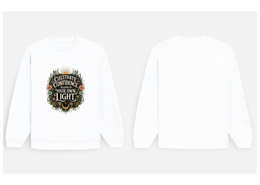 Cultivate Confidence: Botanical Radiance Edition | Premium 400 GSM Oversized Sweatshirt