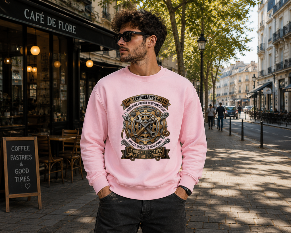 The Technician's Creed: Gearhead Edition | Premium 400 GSM Oversized Sweatshirt