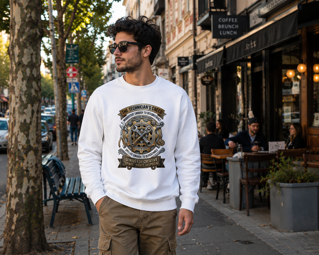 The Technician's Creed: Gearhead Edition | Premium 400 GSM Oversized Sweatshirt