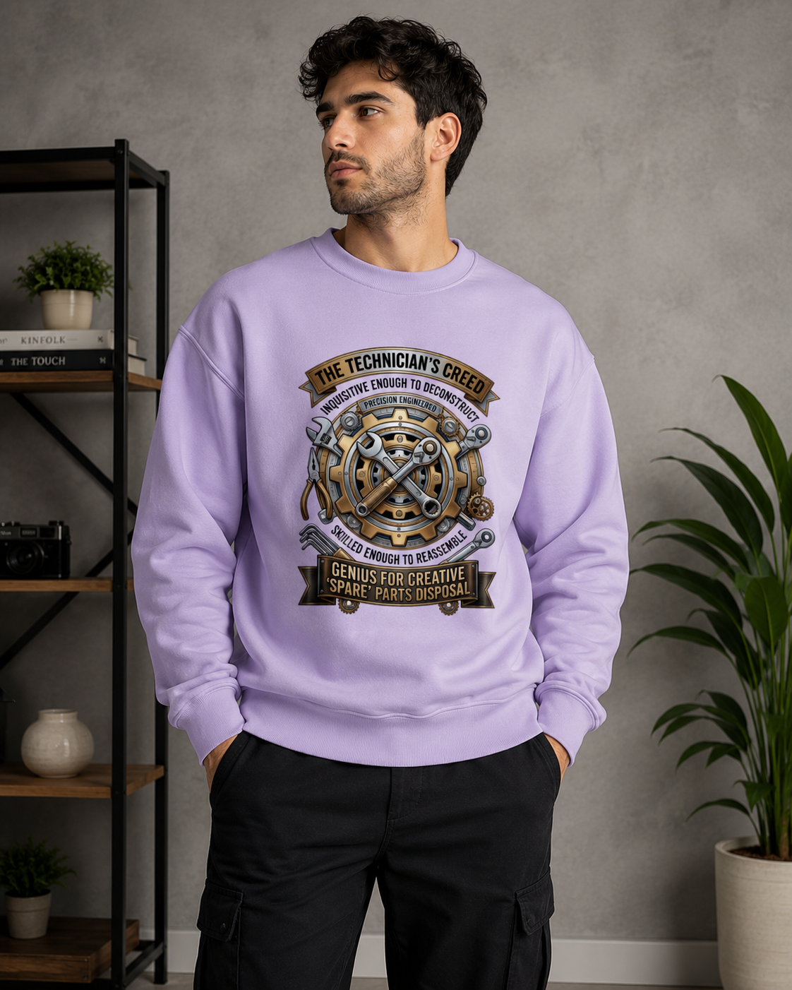 The Technician's Creed: Gearhead Edition | Premium 400 GSM Oversized Sweatshirt