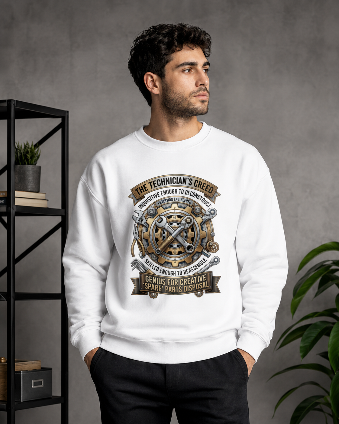 The Technician's Creed: Gearhead Edition | Premium 400 GSM Oversized Sweatshirt
