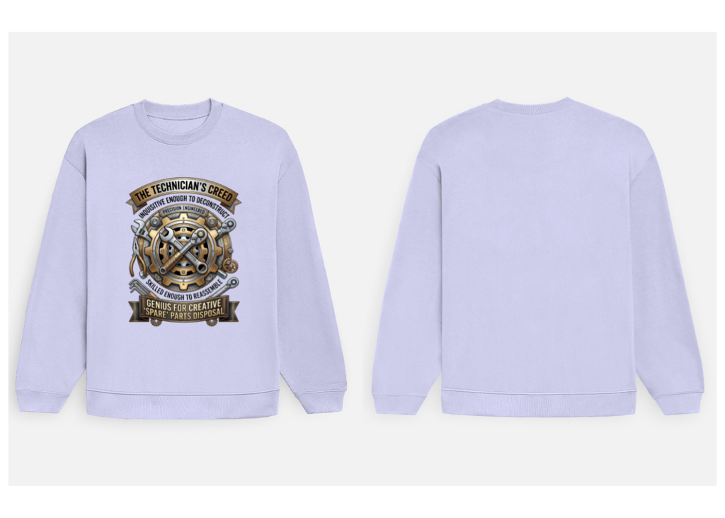 The Technician's Creed: Gearhead Edition | Premium 400 GSM Oversized Sweatshirt