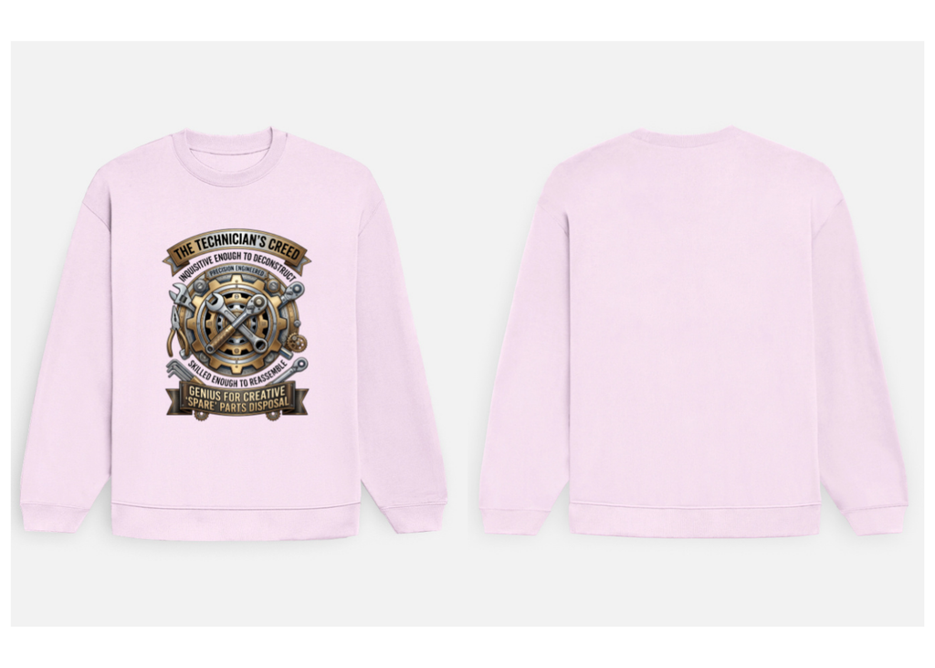 The Technician's Creed: Gearhead Edition | Premium 400 GSM Oversized Sweatshirt