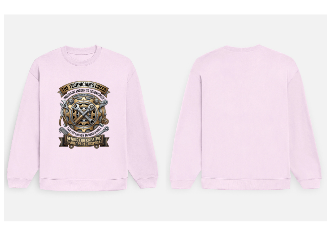 The Technician's Creed: Gearhead Edition | Premium 400 GSM Oversized Sweatshirt