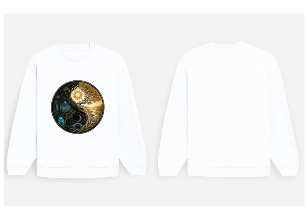 The Eternal Balance: Yin Yang Solstice Realm Edition | Premium 400 GSM Oversized Sweatshirt