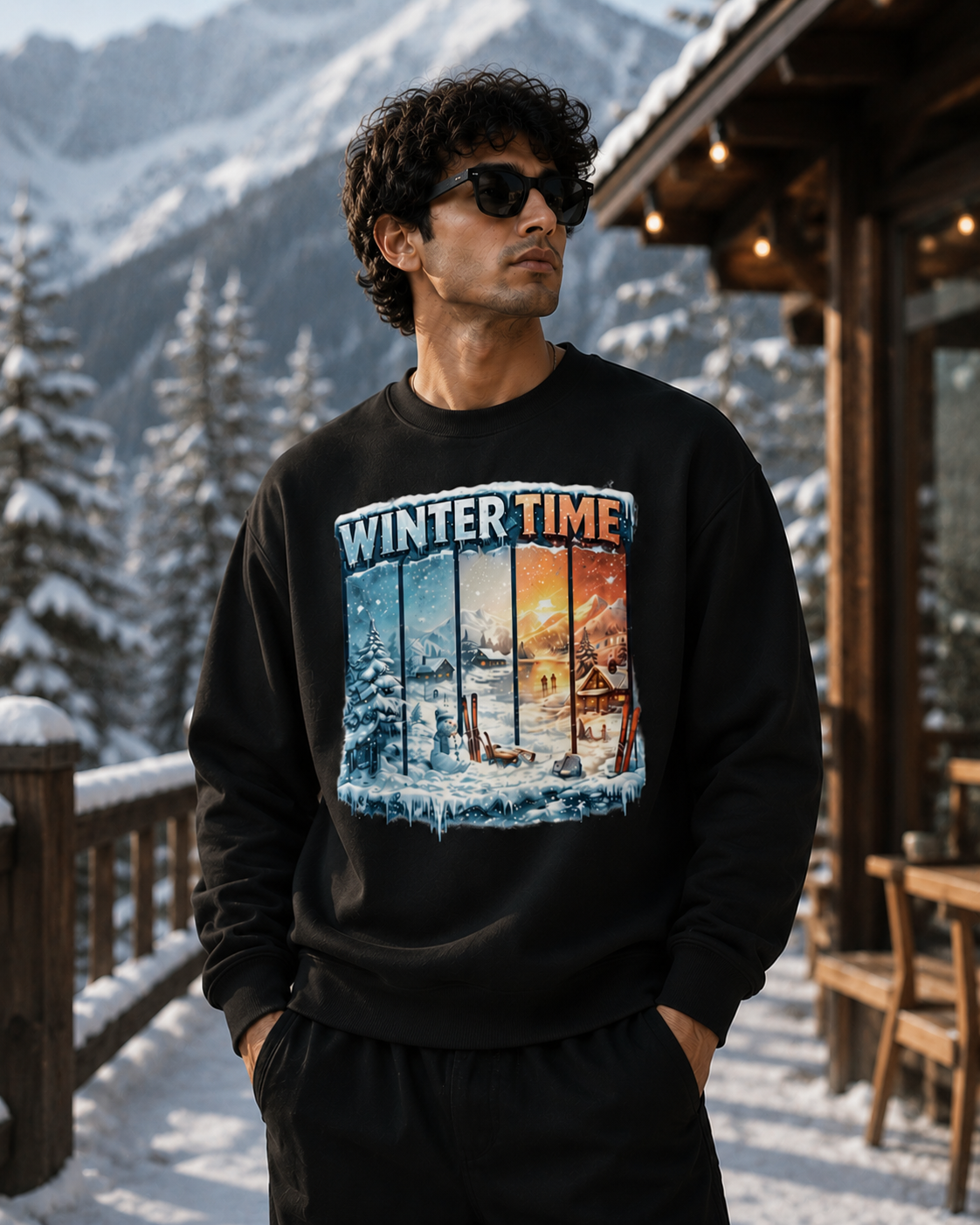 Winter Time: Frost & Fire Edition | Premium 400 GSM Oversized Sweatshirt