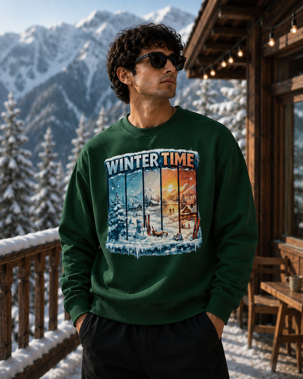 Winter Time: Frost & Fire Edition | Premium 400 GSM Oversized Sweatshirt