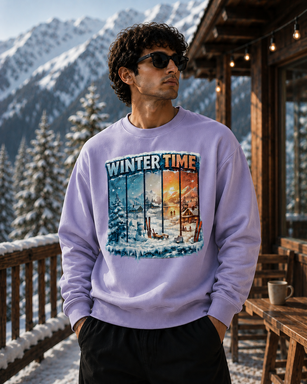 Winter Time: Frost & Fire Edition | Premium 400 GSM Oversized Sweatshirt