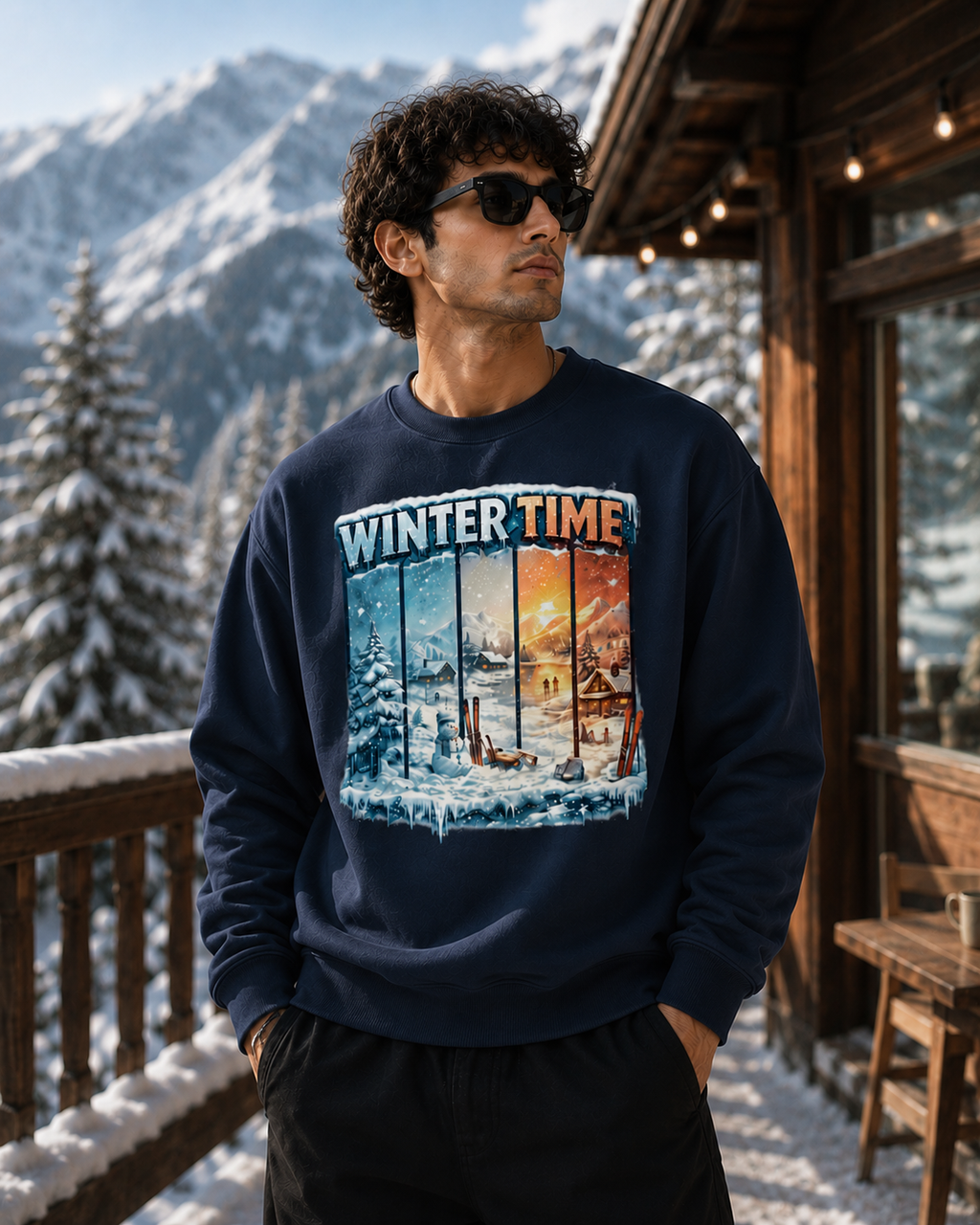 Winter Time: Frost & Fire Edition | Premium 400 GSM Oversized Sweatshirt