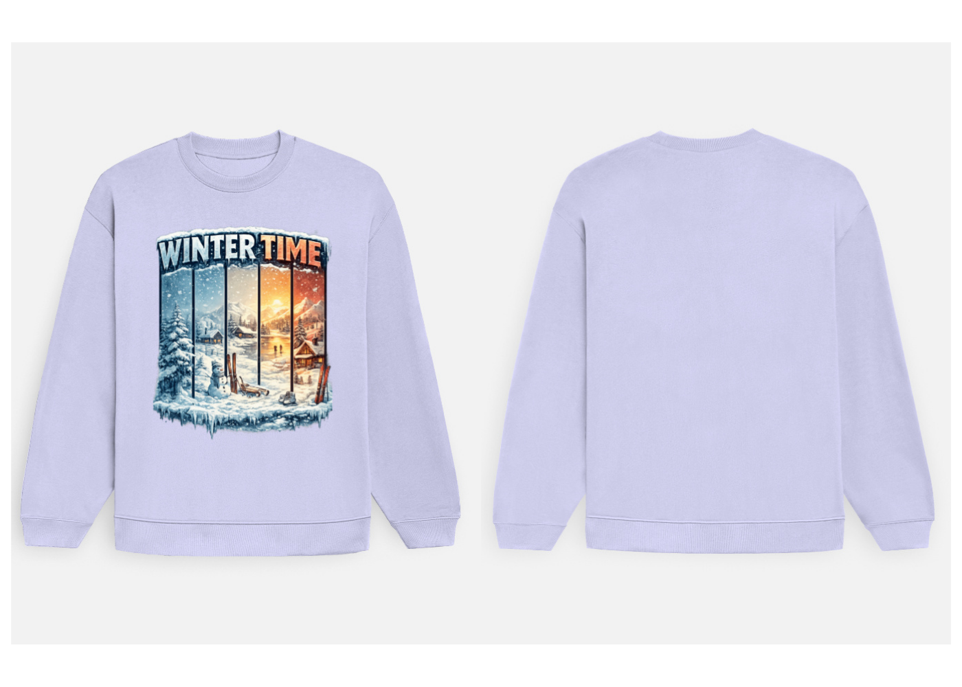 Winter Time: Frost & Fire Edition | Premium 400 GSM Oversized Sweatshirt