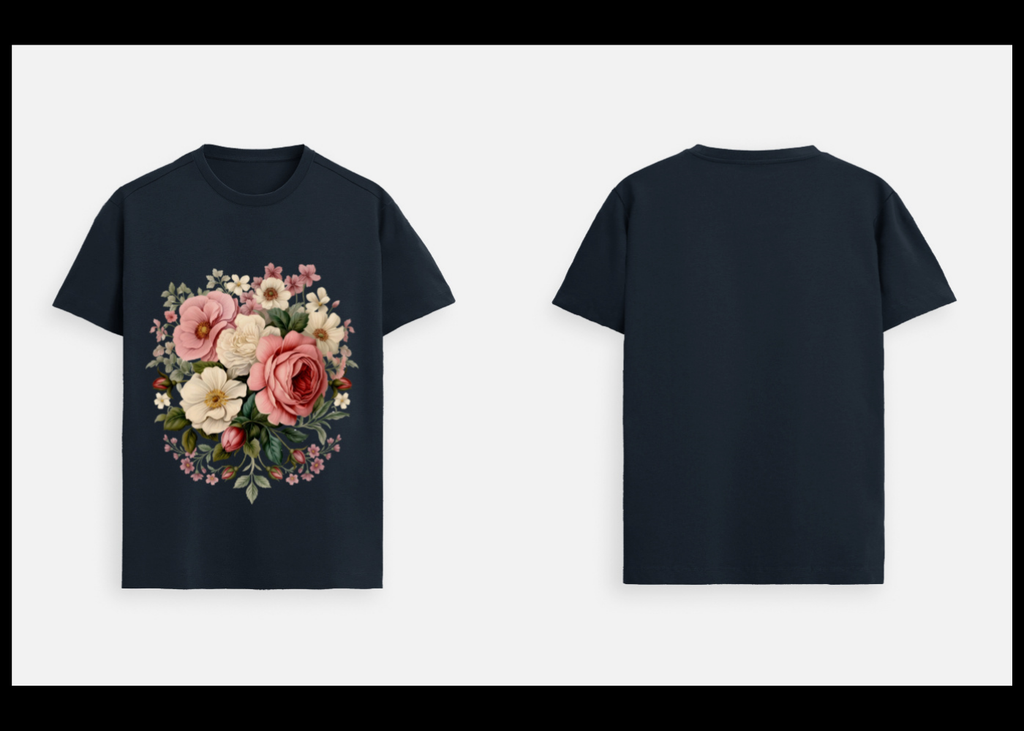 Floral Majesty: Heritage Bloom Edition | 100% Luxury Supima Cotton T-Shirt