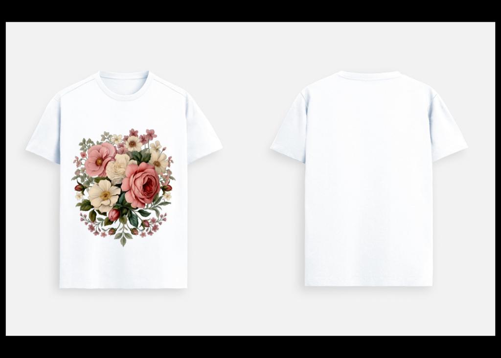 Floral Majesty: Heritage Bloom Edition | 100% Luxury Supima Cotton T-Shirt