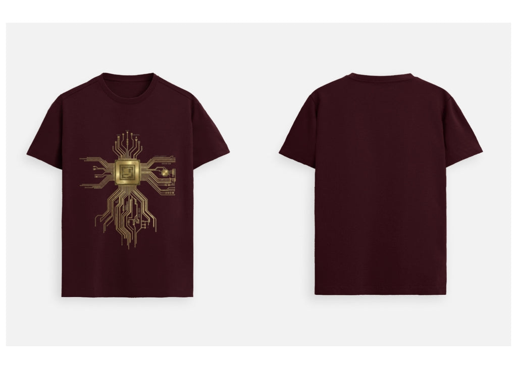 Digital Dynasty: The Golden Circuit Edition | 100% Luxury Supima Cotton T-Shirt