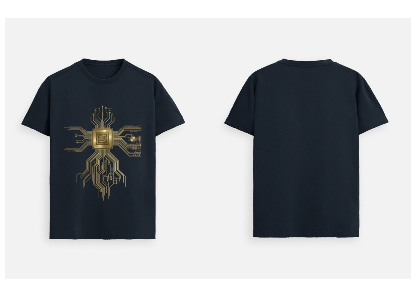 Digital Dynasty: The Golden Circuit Edition | 100% Luxury Supima Cotton T-Shirt