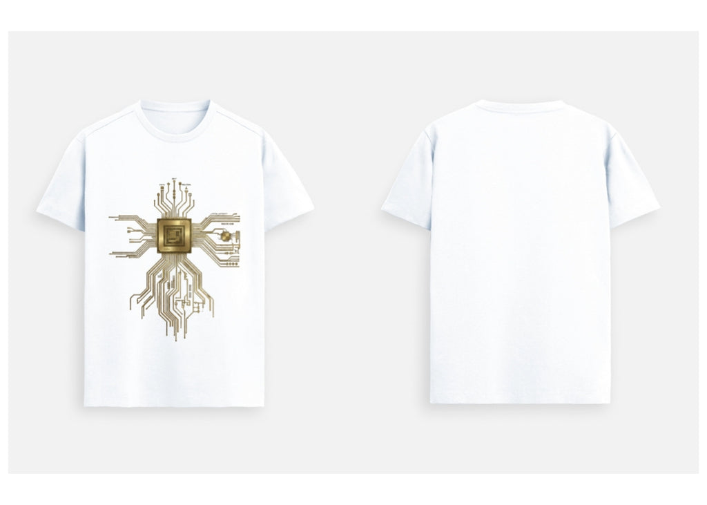 Digital Dynasty: The Golden Circuit Edition | 100% Luxury Supima Cotton T-Shirt