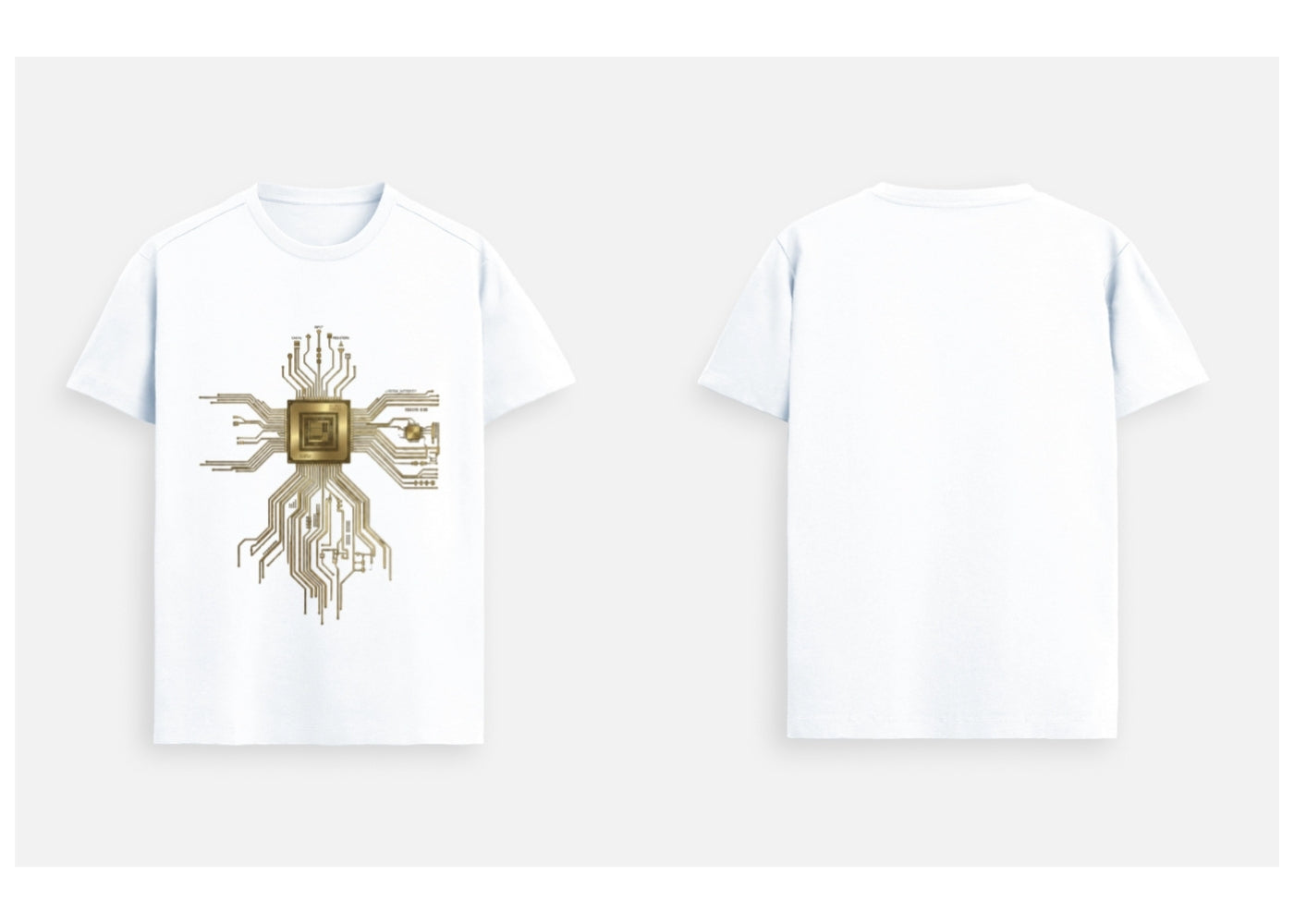 Digital Dynasty: The Golden Circuit Edition | 100% Luxury Supima Cotton T-Shirt