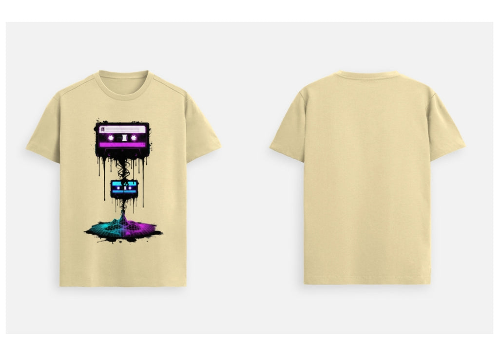 Neon Rewind: Retro Cassette Edition | 100% Luxury Supima Cotton T-Shirt