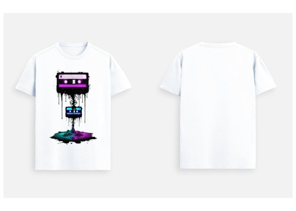 Neon Rewind: Retro Cassette Edition | 100% Luxury Supima Cotton T-Shirt