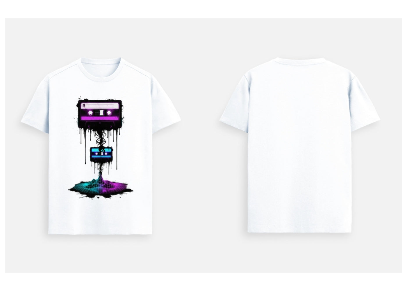 Neon Rewind: Retro Cassette Edition | 100% Luxury Supima Cotton T-Shirt